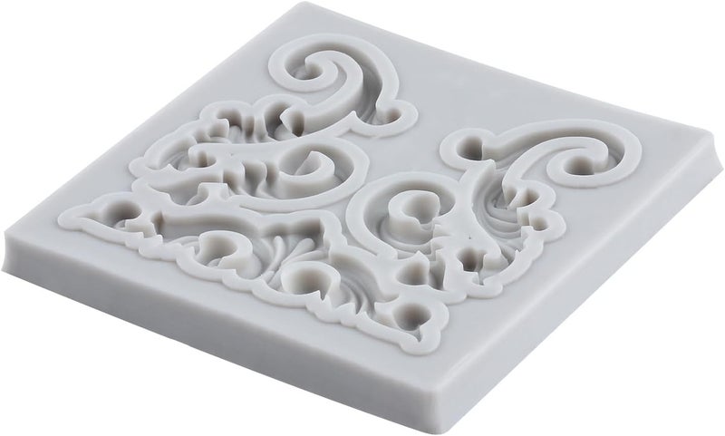 TAOXIBEI Baroque Scroll Relief Silicone Molds Baroque Polymer Clay Mold Filigree Mold for DIY Crafts Air Dry Plaster Polymer Clay Epoxy Resin Casting Jewelry Making - Image 4